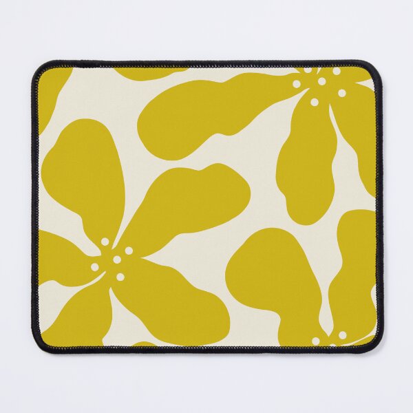 Item preview, Retro Matisse-Inspired Daisies – Mustard on Beige designed and sold by EmeraldeaArt.