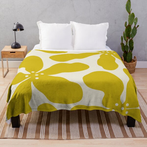 Item preview, Retro Matisse-Inspired Daisies – Mustard on Beige designed and sold by EmeraldeaArt.