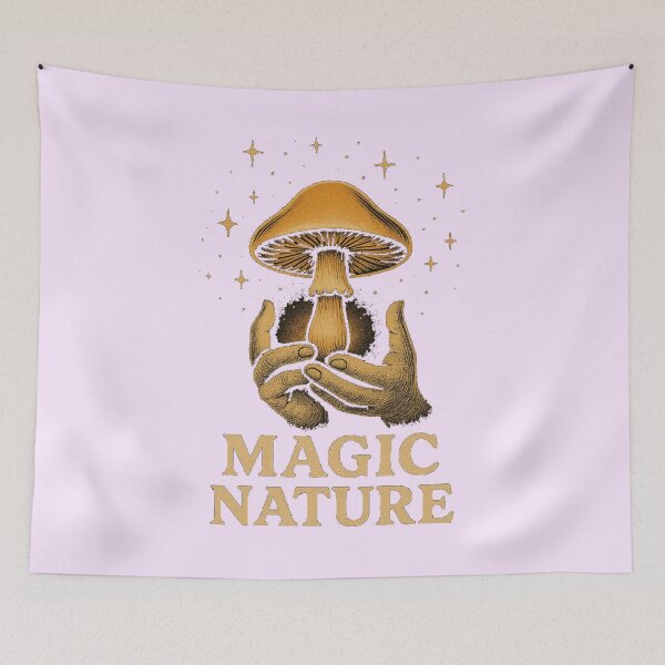 Item preview, Magic Mushroom T-Shirt | Mystical Hands & Stars Psychedelic Vintage Design | Trippy Boho Cosmic Tee designed and sold by KDesignCrafts.