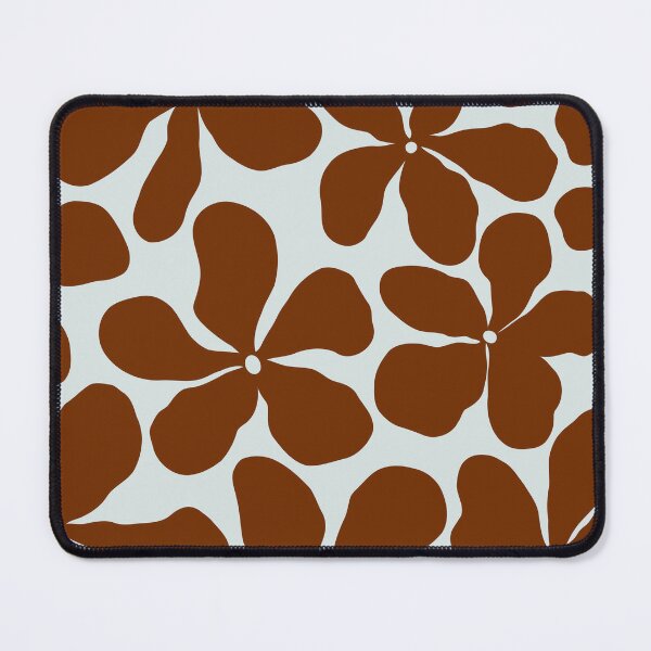 Item preview, Retro Matisse-Inspired Daisies – Maroon on Beige designed and sold by EmeraldeaArt.