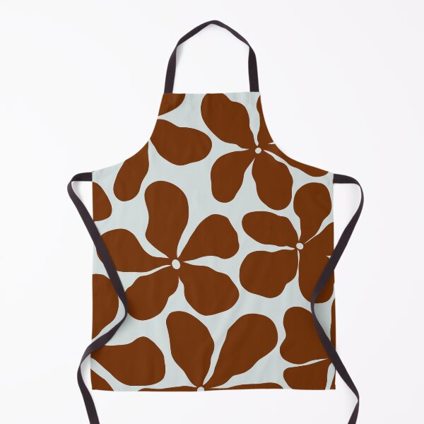 Item preview, Retro Matisse-Inspired Daisies – Maroon on Beige designed and sold by EmeraldeaArt.