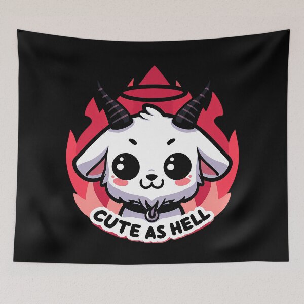 Item preview, Cute As Hell designed and sold by Funny Vintage Stickers And T-Shirts.