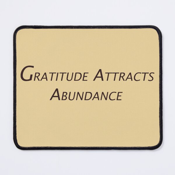 Item preview, Gratitude Attracts Abundance – Positive Mindset Quote Design designed and sold by ArtNestVerse.