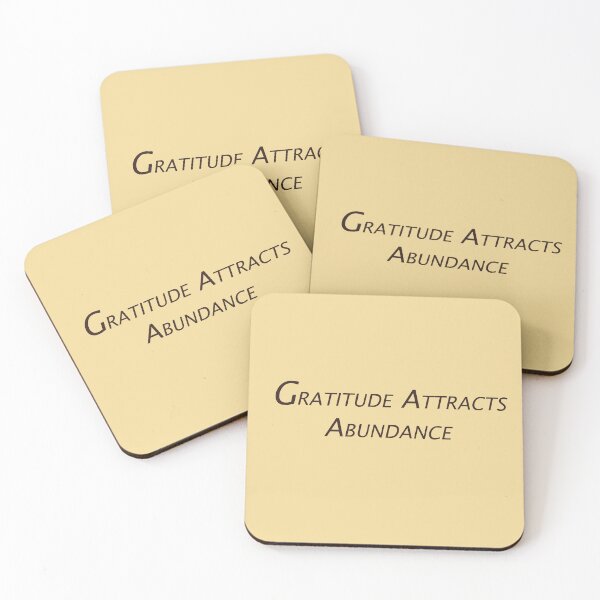 Item preview, Gratitude Attracts Abundance – Positive Mindset Quote Design designed and sold by ArtNestVerse.