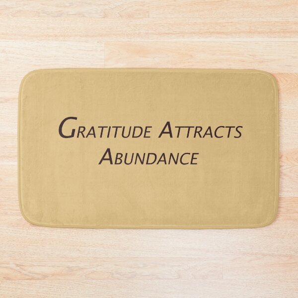 Item preview, Gratitude Attracts Abundance – Positive Mindset Quote Design designed and sold by ArtNestVerse.