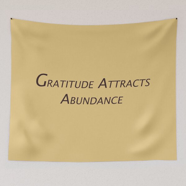 Item preview, Gratitude Attracts Abundance – Positive Mindset Quote Design designed and sold by ArtNestVerse.