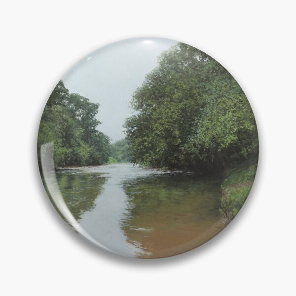 Item preview, River landscape with treea designed and sold by mariusroos-art.