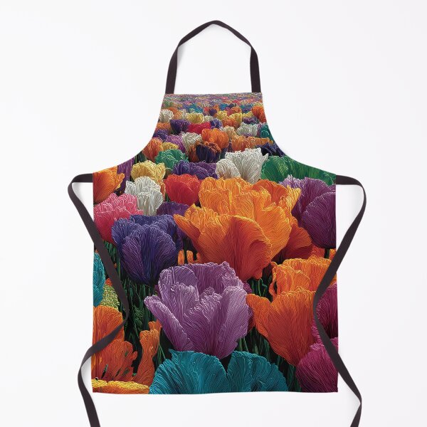 Item preview, Decorative Tulips Flower Painting Print designed and sold by AutoPopStudio.