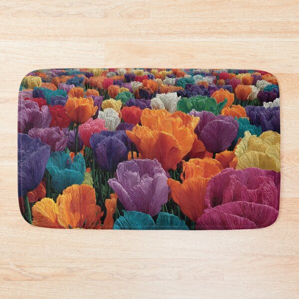 Item preview, Decorative Tulips Flower Painting Print designed and sold by AutoPopStudio.