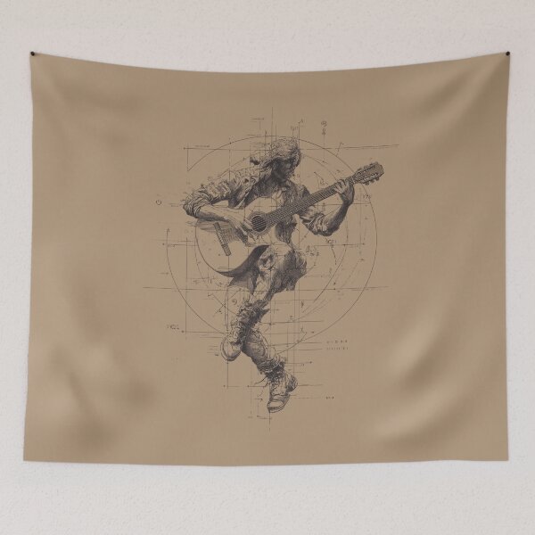 Item preview, Vitruvian Guitarist designed and sold by StudioRedKoala.