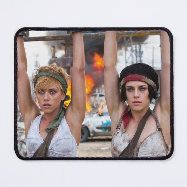 Item preview, Two captive fantasy post apocalyptic warrior women illustration designed and sold by Vintage Designs +.