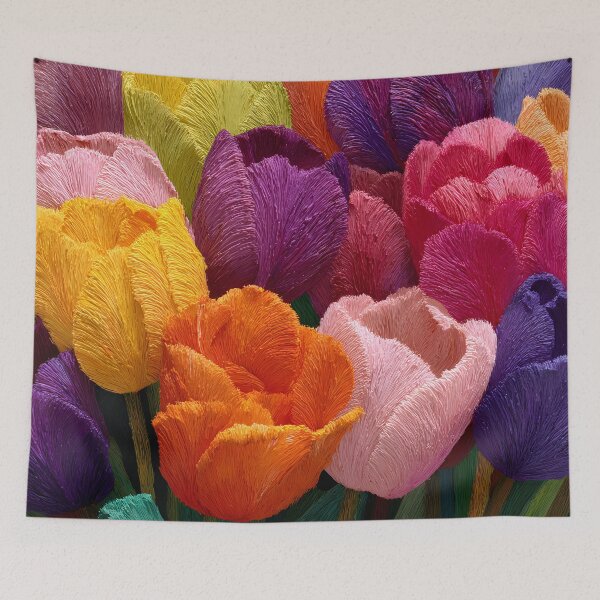 Item preview, Spring Tulips Painting Colorful Nature Art designed and sold by AutoPopStudio.