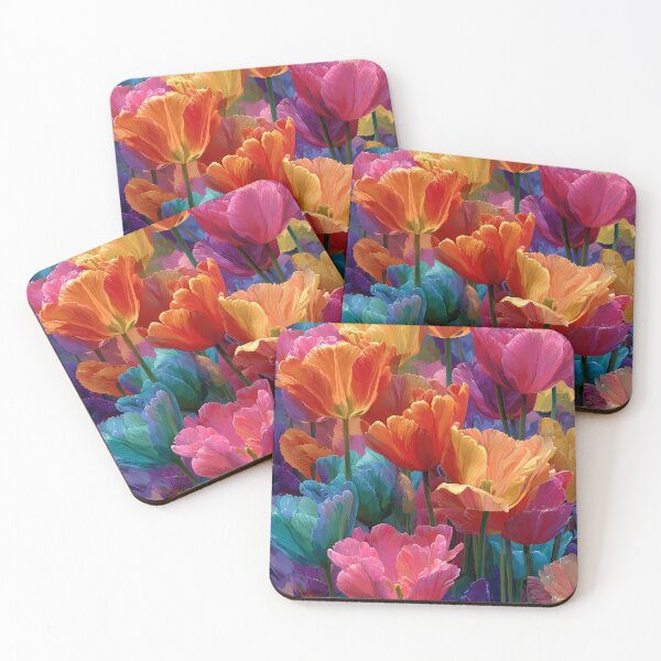 Item preview, Abstract Tulips Painting Modern Floral Design designed and sold by AutoPopStudio.