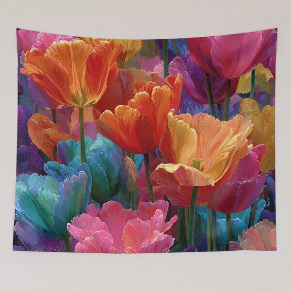 Item preview, Abstract Tulips Painting Modern Floral Design designed and sold by AutoPopStudio.