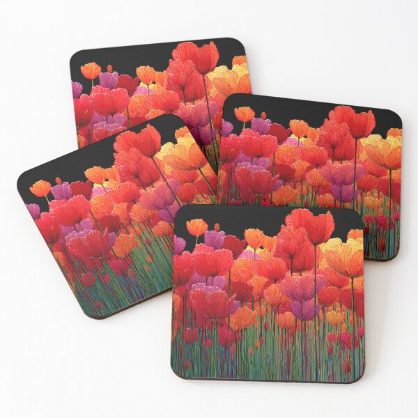 Item preview, Beautiful Tulips Artwork Botanical Wall Print designed and sold by AutoPopStudio.