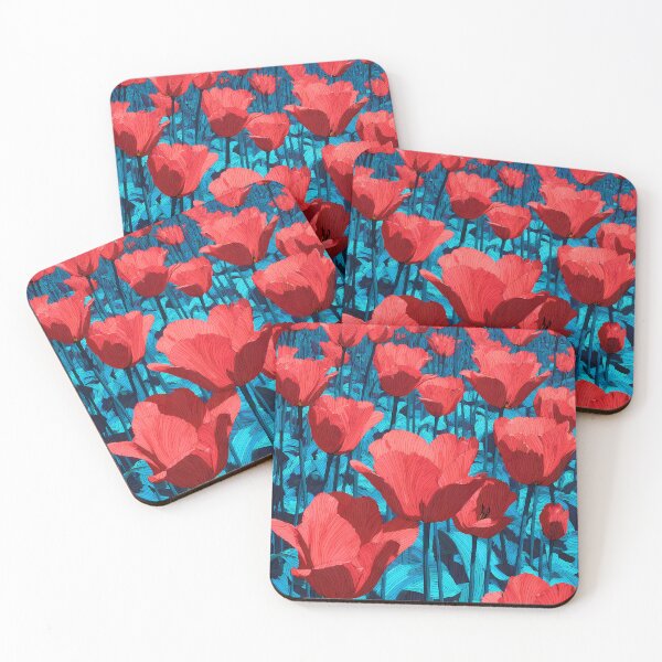 Item preview, Red Tulips Painting Vibrant Garden Art designed and sold by AutoPopStudio.