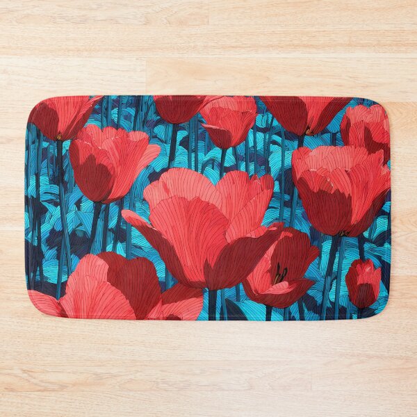 Item preview, Red Tulips Painting Vibrant Garden Art designed and sold by AutoPopStudio.