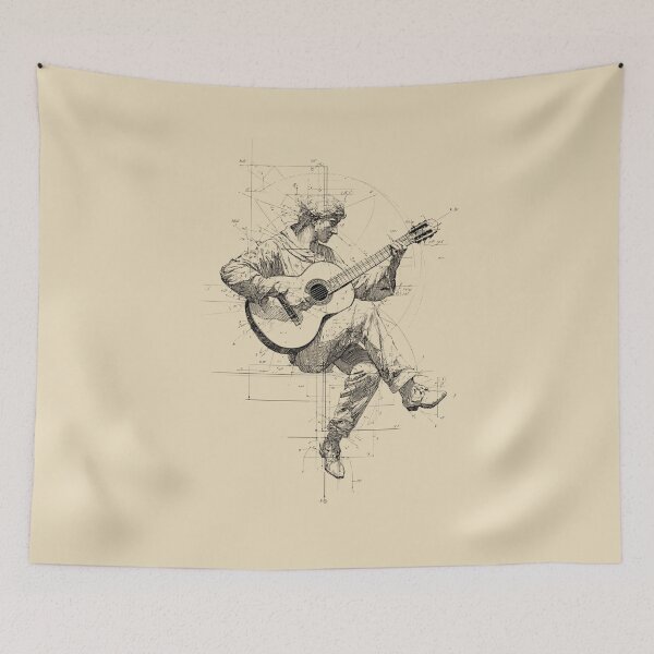 Item preview, Vitruvian Guitarist designed and sold by StudioRedKoala.