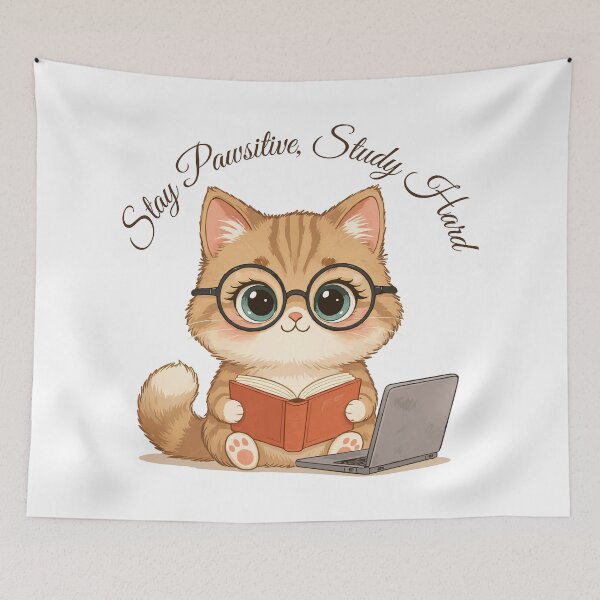 Item preview, Cute Cat Study - Ctrl + Alt + Purr designed and sold by sherifshaaban.