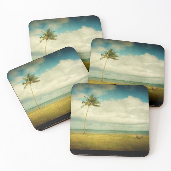 Item preview, Windswept palm on quiet Hawaiian beach designed and sold by DHowland1.