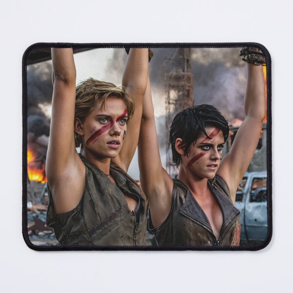 Item preview, Two captive fantasy post apocalyptic warrior women illustration designed and sold by Vintage Designs +.