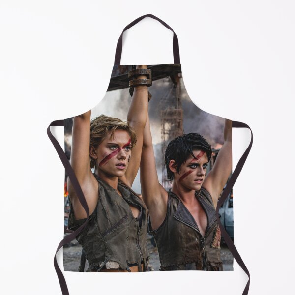 Item preview, Two captive fantasy post apocalyptic warrior women illustration designed and sold by Vintage Designs +.