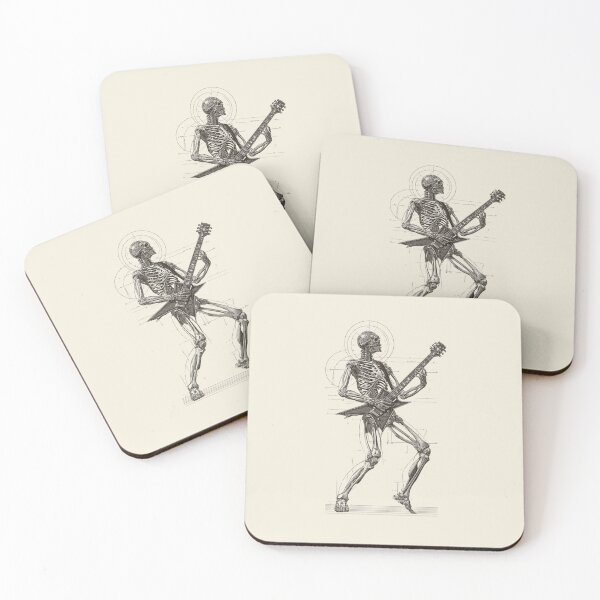 Item preview, Vitruvian Skeleton Guitarist designed and sold by StudioRedKoala.