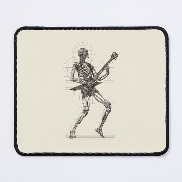 Item preview, Vitruvian Skeleton Guitarist designed and sold by StudioRedKoala.