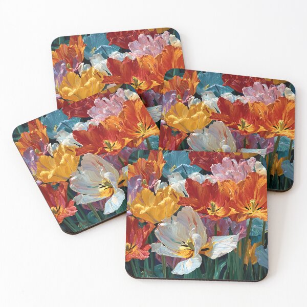 Item preview, Bright Tulips Artwork Blooming Flower Design designed and sold by AutoPopStudio.