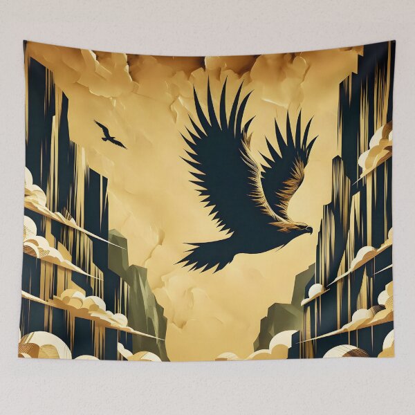 Item preview, Parchment Eagle and Cliffs, Ai Generated Art  designed and sold by ACC .