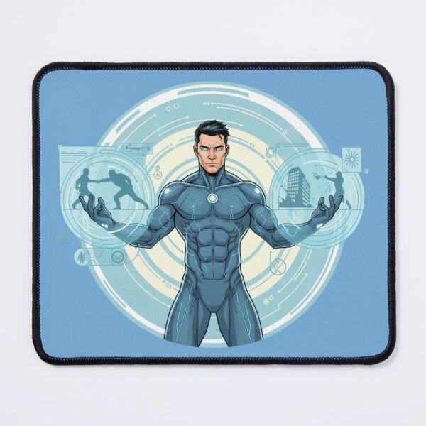 Item preview, Futuristic Tech Superhero with Holographic Powers designed and sold by PrintBreeze.