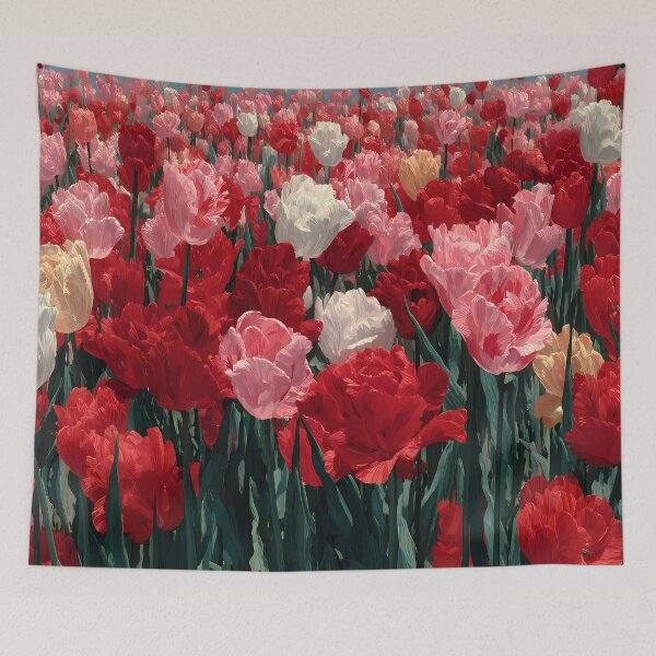 Item preview, Romantic Tulips Painting for Bedroom Décor designed and sold by AutoPopStudio.