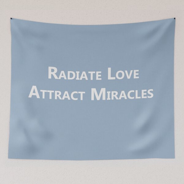 Item preview, Radiate Love Attract Miracles – Positive Vibes Inspirational Quote Design designed and sold by ArtNestVerse.