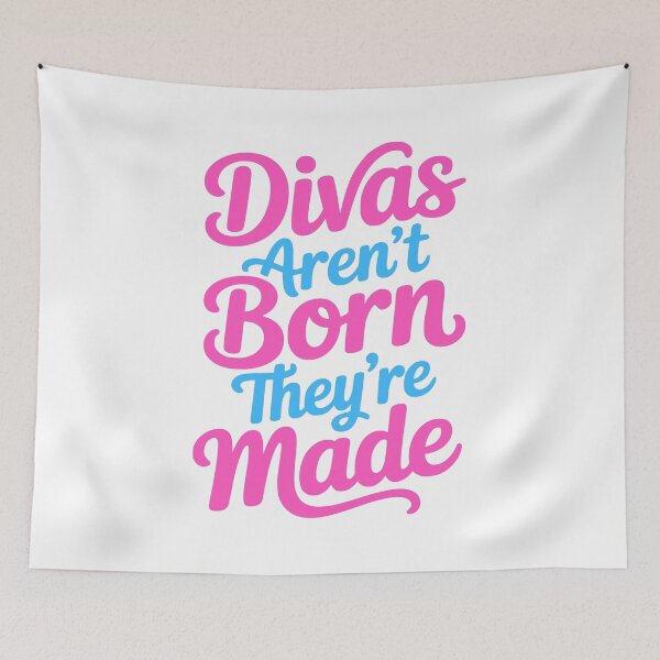 Aperçu de l'œuvre Les divas ne naissent pas, elles le deviennent ! Pink Girly créée et vendue par PMCreative.