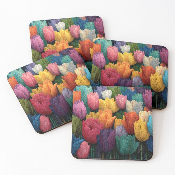 Item preview, Fresh Tulips Artwork Elegant Flower Print designed and sold by AutoPopStudio.