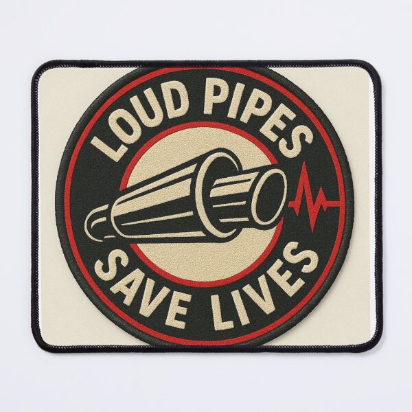 Item preview, Loud pipes save lives, a vintage motorcycle mantra! designed and sold by grittyjohn.