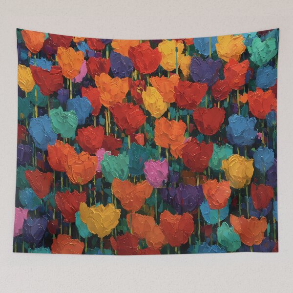 Item preview, Modern Tulips Painting Colorful Home Art designed and sold by AutoPopStudio.