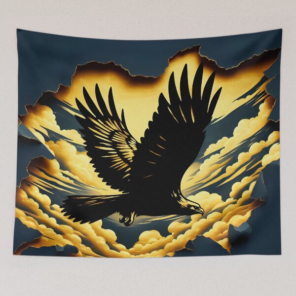 Item preview, Torn Paper Eagle in the Clouds, Ai Generated Art  designed and sold by ACC .