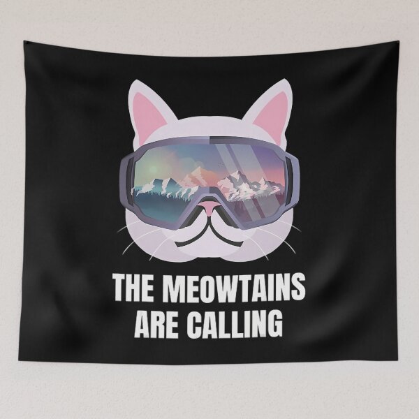 Item preview, Skiing Cat Lover The Meowtains Are Calling Skier  a designed and sold by gelsgnjwxqg16.
