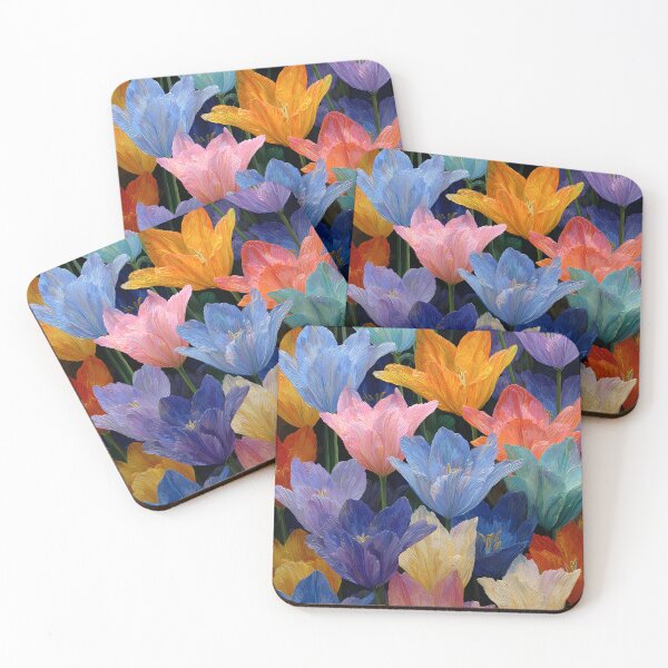 Item preview, Field of Tulips Painting Vibrant Garden Scene designed and sold by AutoPopStudio.