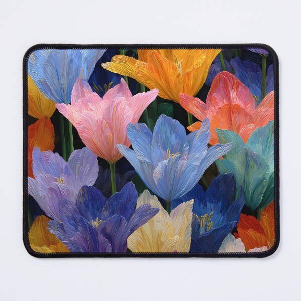 Item preview, Field of Tulips Painting Vibrant Garden Scene designed and sold by AutoPopStudio.