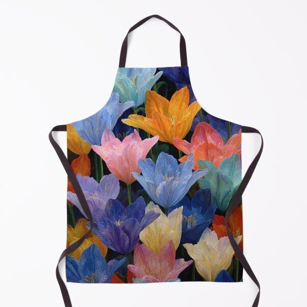 Item preview, Field of Tulips Painting Vibrant Garden Scene designed and sold by AutoPopStudio.