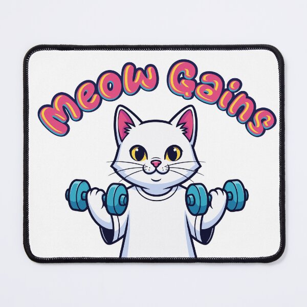 Item preview, Yoga Mat Cat - Meow Gains designed and sold by sherifshaaban.