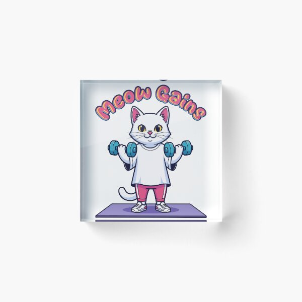 Item preview, Yoga Mat Cat - Meow Gains designed and sold by sherifshaaban.
