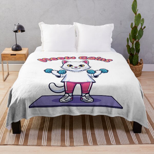 Item preview, Yoga Mat Cat - Meow Gains designed and sold by sherifshaaban.