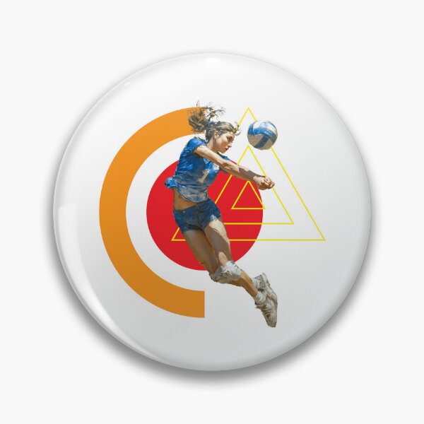 Item preview, Volleyball Player Bump Action Dynamic Bump on Geometric Background designed and sold by daila70.