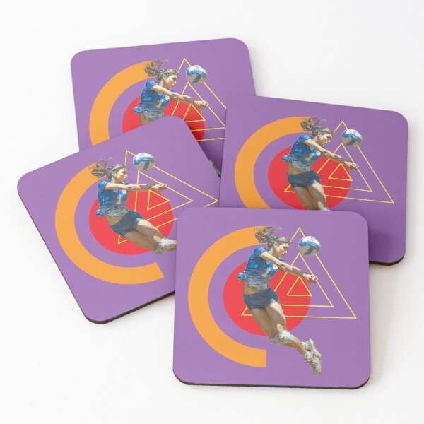 Item preview, Volleyball Player Bump Action Dynamic Bump on Geometric Background designed and sold by daila70.
