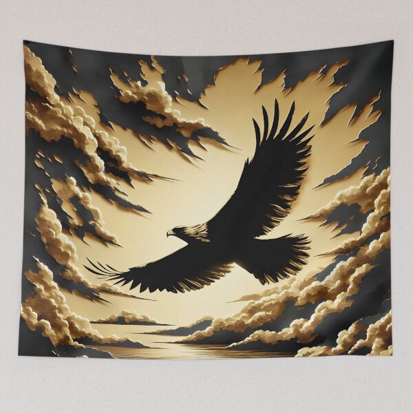 Item preview, Torn Paper Eagle in the Clouds, Ai Generated Art  designed and sold by ACC .