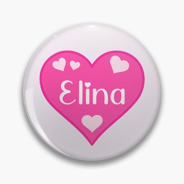 Item preview, Elina Name Pink Heart  designed and sold by Jeallan Designs.