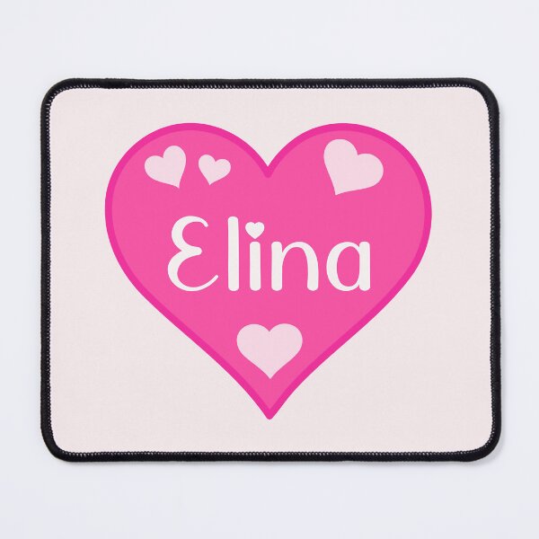 Item preview, Elina Name Pink Heart designed and sold by Jeallan Designs.